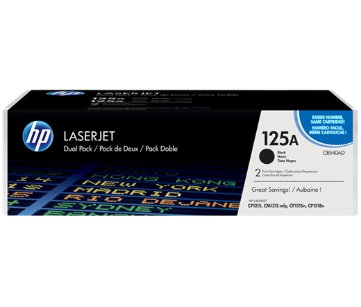 Toner HP 125A Black Dualpack (CB540AD)