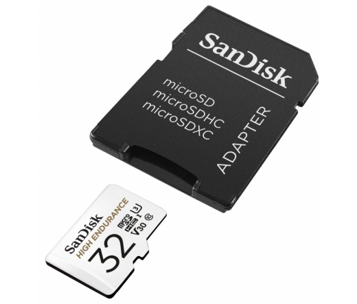 SANDISK microSDHC High Endurance 32GB 100MB/s C10 U3 V30 UHS-I +Adapt.