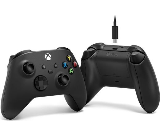 Microsoft Xbox fekete vezeték nélküli kontroller + USB-C kábel