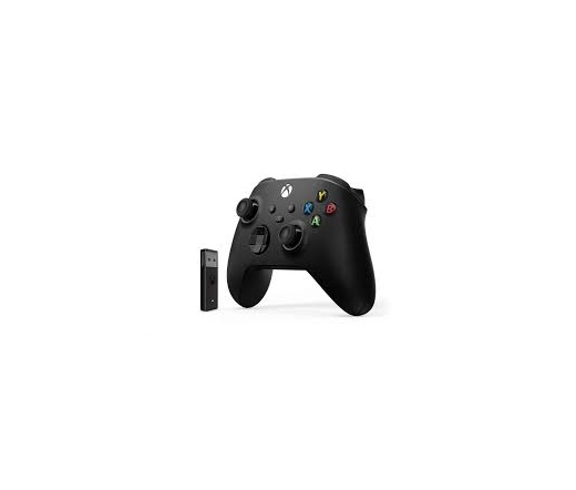 Microsoft Xbox fekete vezeték nélküli kontroller + Windows 10 USB adapter