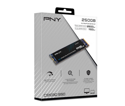 PNY CS1030 M.2 NVMe PCIe Gen3 x4 SSD 250GB