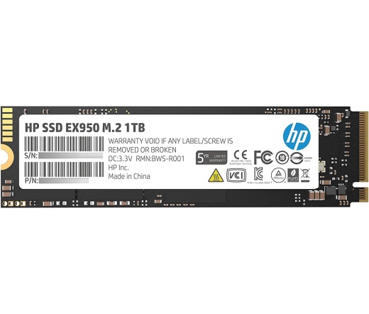 HP SSD EX950 1TB, M.2 PCIe Gen3 x4 NVMe, 3500/2900 MB/s, IOPS 410/370K