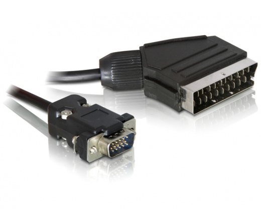 DELOCK Cable Video Scart output -> VGA input 2m (65028)