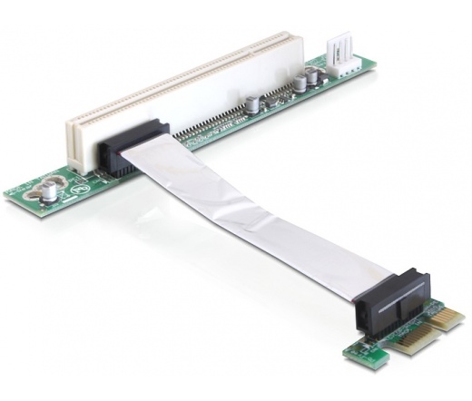 DELOCK Riser card PCI Express x1 > PCI 32Bit 5 V with flexible cable 9cm left insertion (41856)