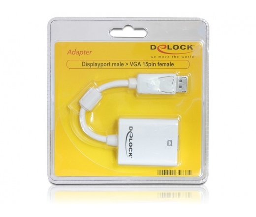 DELOCK Adapter Displayport male -> VGA 15pin female (61766)