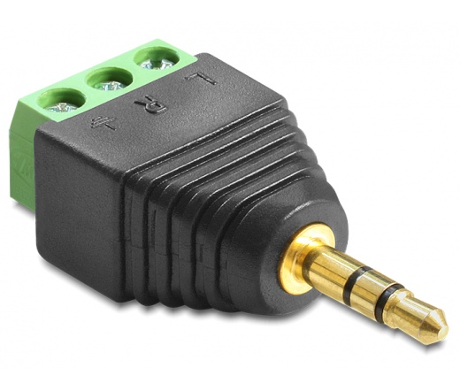 DELOCK Adapter Stereo plug 3.5 mm > Terminal Block 3 pin (65419)