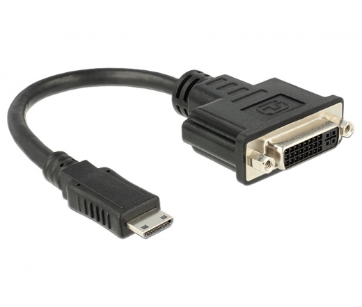 Delock Adapter HDMI Mini-C male > DVI 24+5 female 20 cm