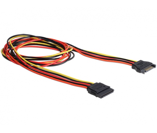 DELOCK Cable Power SATA 15 Pin male > SATA 15 Pin female extension 100cm (60133)