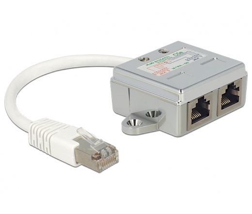 DELOCK RJ45 Port Doubler 1 x RJ45 plug -> 2 x RJ45 jacks (2 x Ethernet)