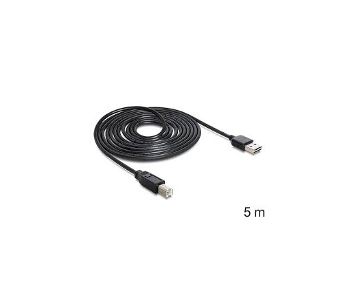 DELOCK Easy-USB-Kab.2.0 A -> Easy-USB 2.0 B 5.0m fekete