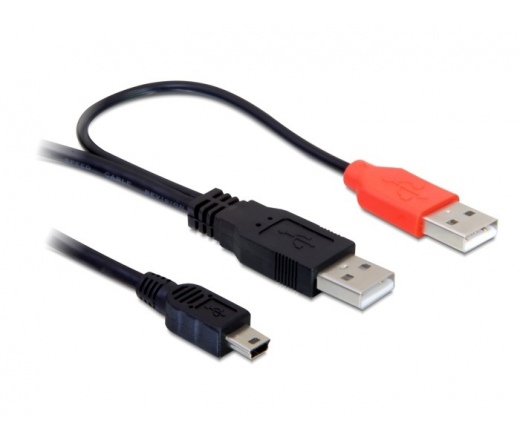 DELOCK Cable 2x USB-A 2.0 male -> USB mini 5pin (82447)