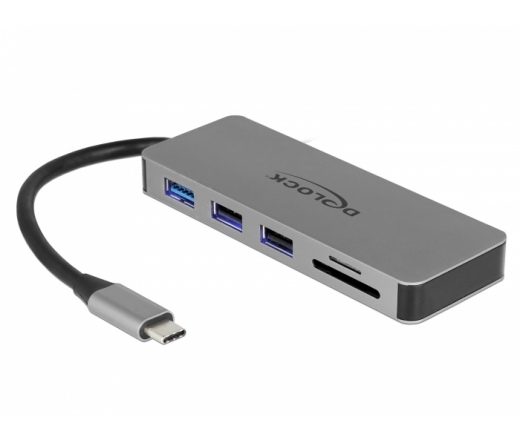 DELOCK USB Type-C dokkoló állomás mobil eszközökhöz 4K - HDMI / Hub / SD / PD 2.0