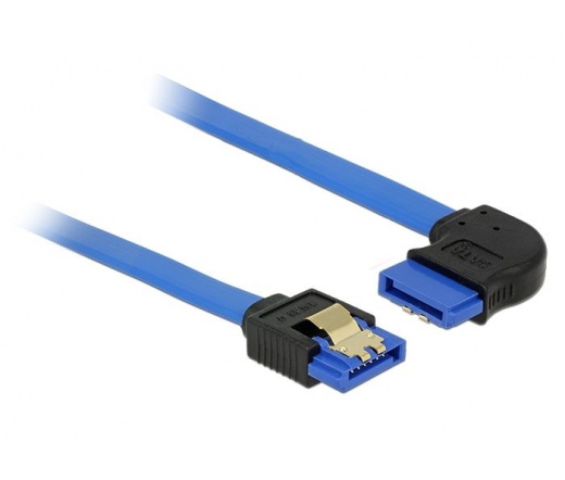 Delock Cable SATA 6 Gb/s receptacle straight>receptacle right angled 20cm