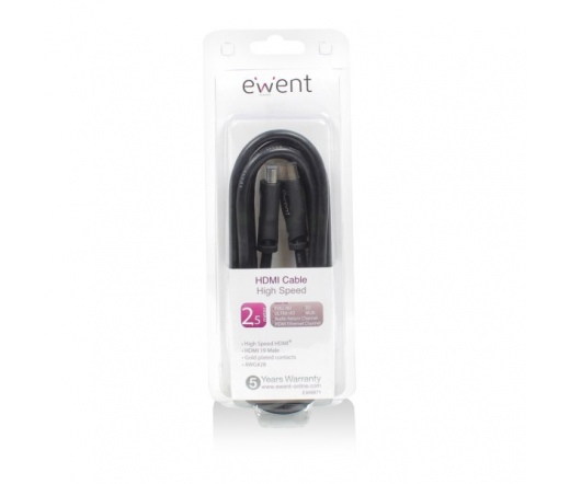 Ewent HDMI-HDMI kábel 2,5m Black