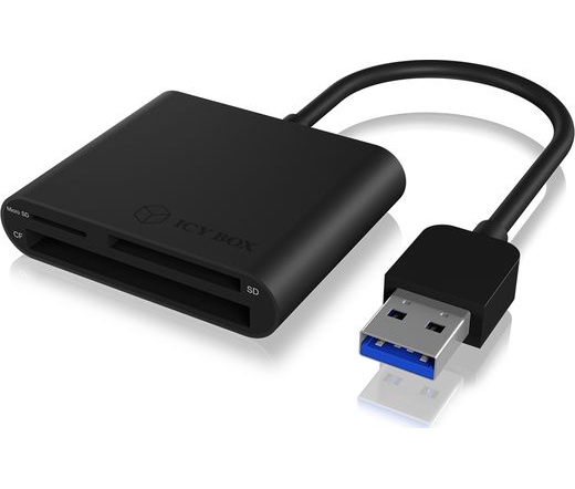 IcyBox External card reader USB 3.0, CF, SD, microSD