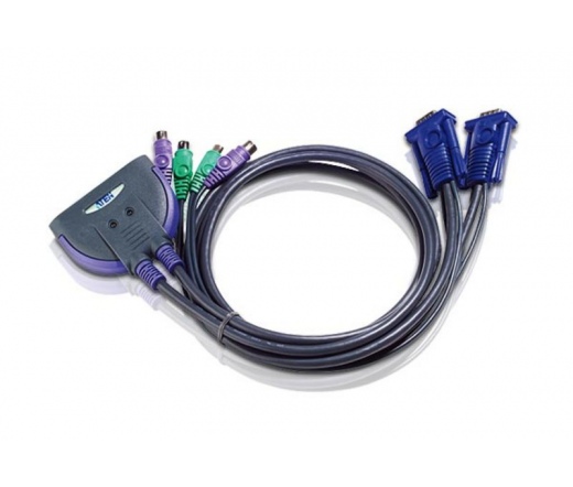 ATEN KVM Switch 2PC PS/2 +kábel CS-62S