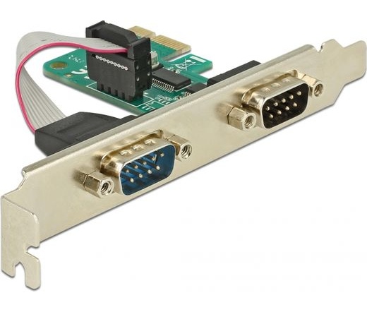 I/O Delock PCI Express-kártya > 2 x Soros RS-232