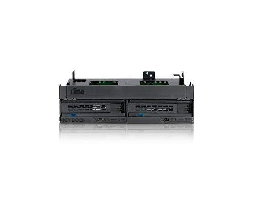 2x2.5" SAS/SATA HDD/SSD Mobile Rack + Ultra Slim/Slim Optical Drive Slot for 5.25 Bay – Comparable to Tray-less Design