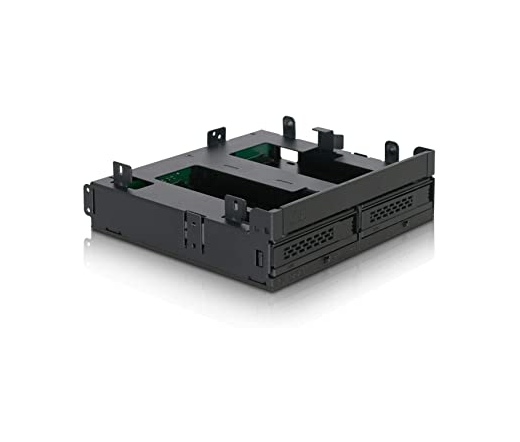 2x2.5" SAS/SATA HDD/SSD Mobile Rack + Ultra Slim/Slim Optical Drive Slot for 5.25 Bay – Comparable to Tray-less Design