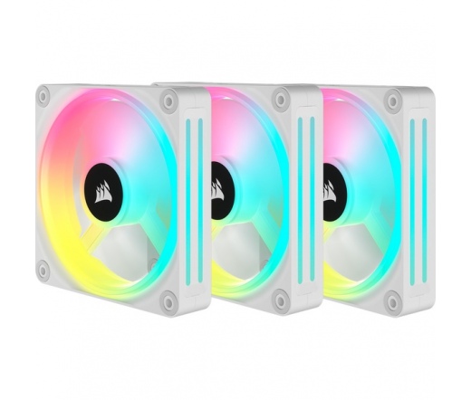 CORSAIR iCue Link QX120 RGB 120mm PWM PC Fan Expansion Kit - White