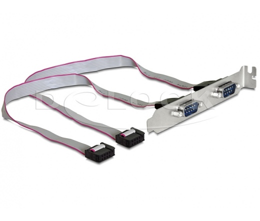 DELOCK Slot Bracket -> 2 x Serial Pin layout: 1:1