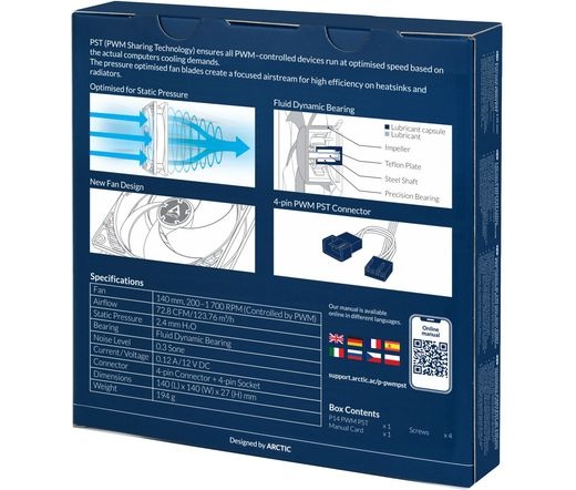 COOLER ARCTIC P14 (PWM, PST) White