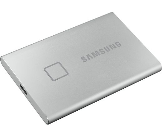 Samsung 500GB USB 3.2 (MU-PC500S/WW) ezüst ujjlenyomatolvasós T7 Touch külső SSD