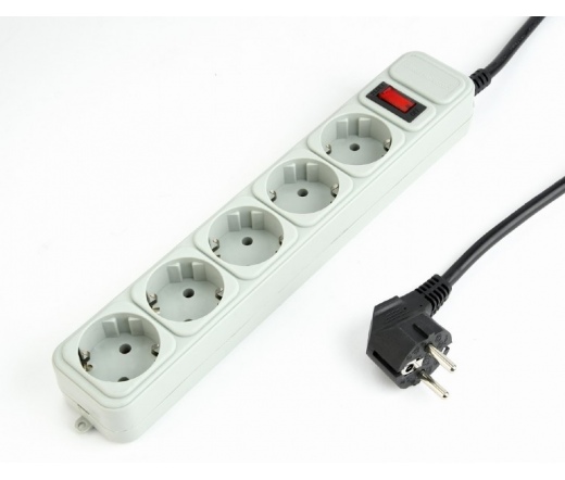 GEMBIRD Surge protector, 5 sockets, 3 m