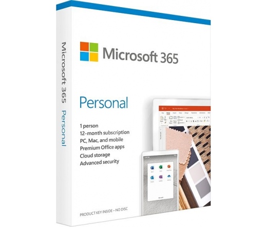 Microsoft 365 Egyszemélyes verzió, 1 év. Win/MAC FPP BOX Doboz P8