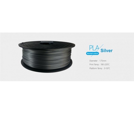 3D PRINTER FILAMENT 1,75mm PLA Ezüst /1kg-os tekercs/