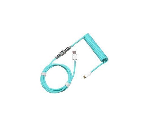 COOLER MASTER Coiled Keyboard Cable USB-A-C 1-1,5m - Pastel Cyan