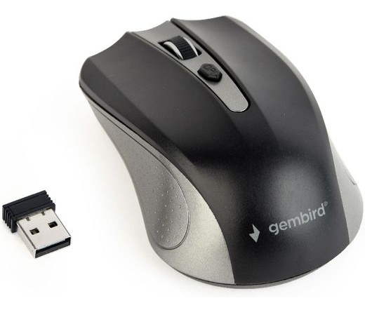 MOUSE GEMBIRD MUSW-4B-04 wireless fekete-szürke