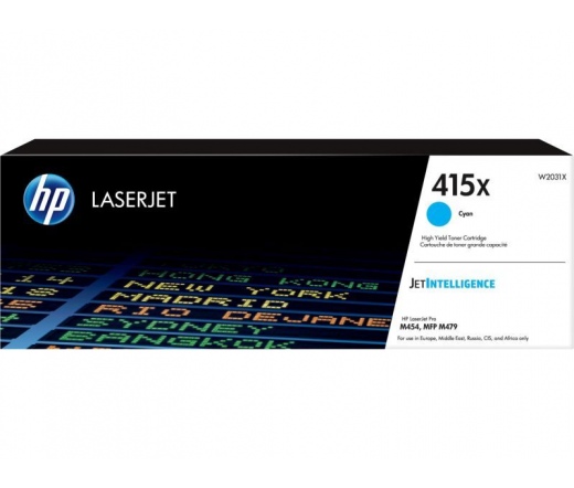 HP Toner 415X W2031X 6000 oldal cián