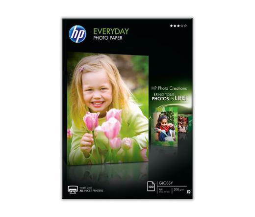 PHOTO PAPER HP e.day Photo fényes A4, 200g, 100lap