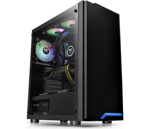 Thermaltake H100 TG táp nélküli ATX számítógépház fekete