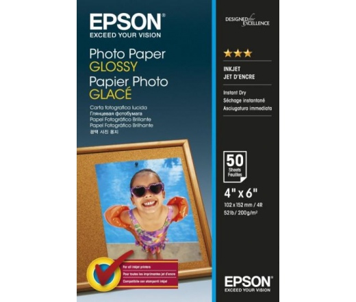 EPSON S042539 A/4 fényes fotópapír 50lap, 200g