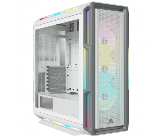 CORSAIR iCUE 5000T RGB Tempered Glass Mid-Tower ATX PC Case — White