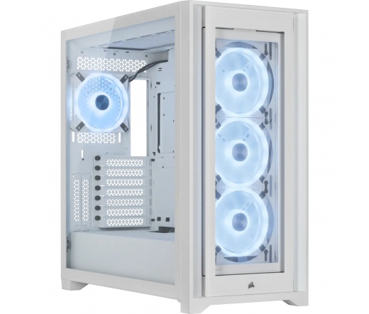 CORSAIR iCUE 5000X RGB QL Edition Mid-Tower ATX Case — True White