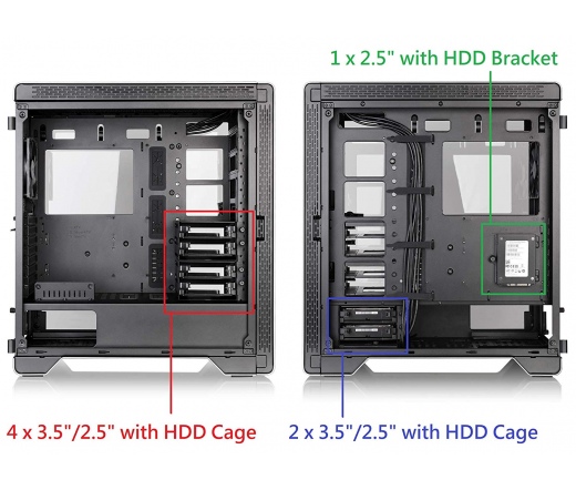 THERMALTAKE A500 TG SPACE GRAY MID TOWER CHASSIS