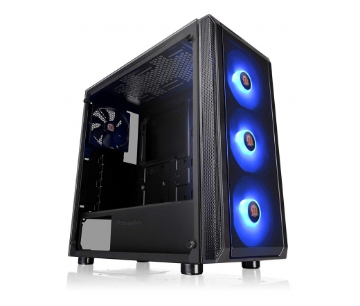 Thermaltake Versa J23 TG RGB táp nélküli ATX számítógépház fekete