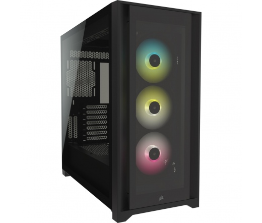 CORSAIR iCUE 5000X RGB Tempered Glass Mid-Tower ATX PC Smart Case Black