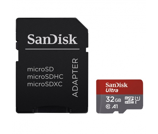 SANDISK Ultra MicroSDHC + adapter 32GB UHS-I CL10 A1