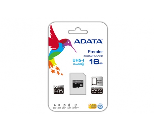 Card MICRO SDHC Adata Premier 16GB 1 Adapter UHS-I CL10