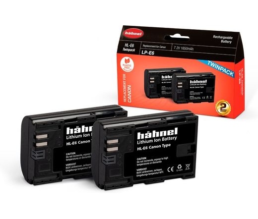 HAHNEL HL-E6 TWIN PACK akkumulátor szett (Canon LP-E6 1650 mAh)