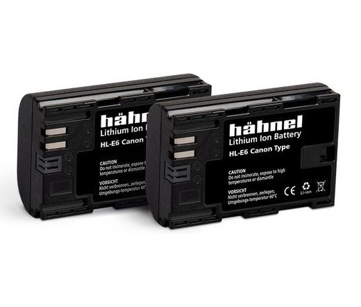 HAHNEL HL-E6 TWIN PACK akkumulátor szett (Canon LP-E6 1650 mAh)