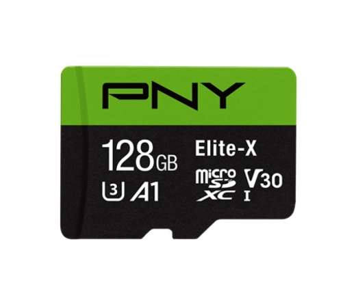 PNY Elite-X microSDXC 128GB Class 10 UHS-I U3 A1 V30 100MB/s + SD adapter