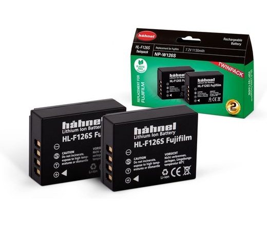 HAHNEL HL-F126S TWIN PACK akkumulátor szett (Fuji NP-W126S 1130 mAh)