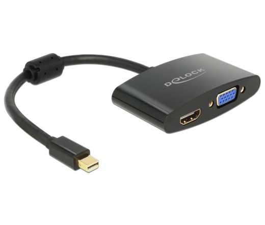 DELOCK Átalakító mini Displayport male to HDMI/VGA female