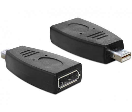 DELOCK Adapter Displayport mini male > Displayport female fekete