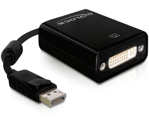 DELOCK Adapter Displayport male -> DVI 24+5 female Fekete (61847)